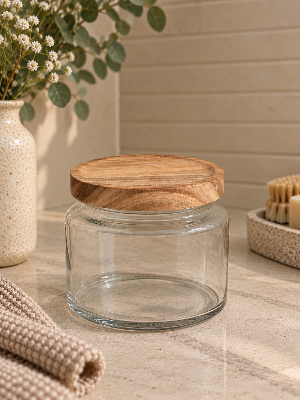 Glass Laundry Jar