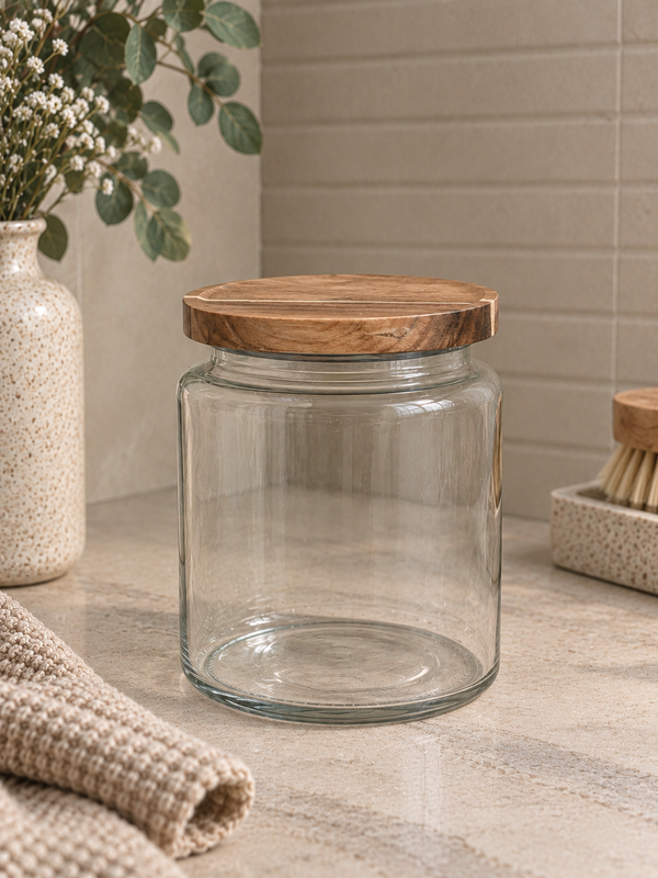 Glass Laundry Jar